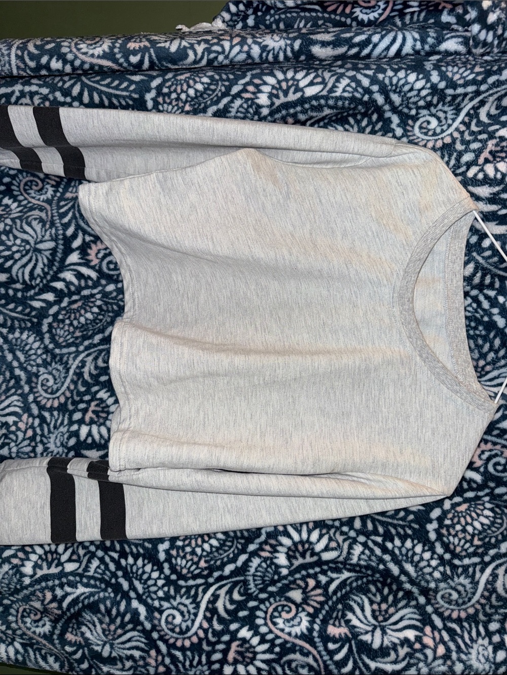 Color Block Sweatshirt Gray & Black Size XS